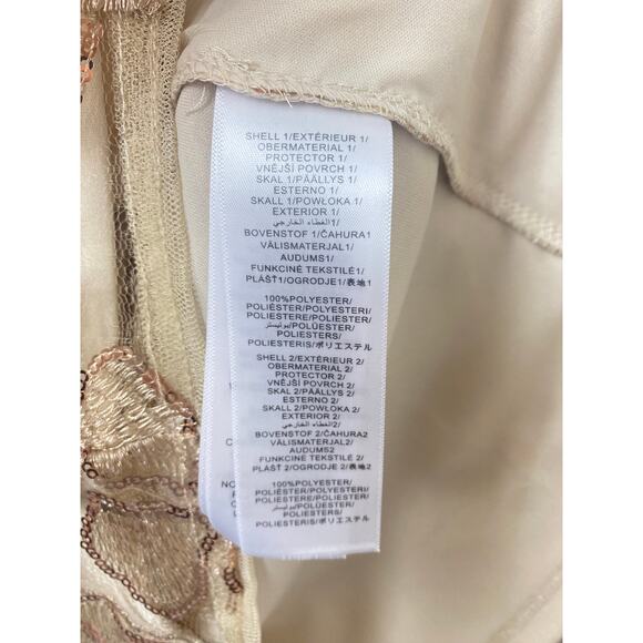 NWT ADRIANNA PAPELL DRESS 4 GOLD COCKTAIL PARTY FESTIVE HOLIDAYS - Picture 7 of 12